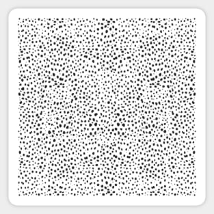 Dalmatian Spots - Black and White Polka Dots Sticker